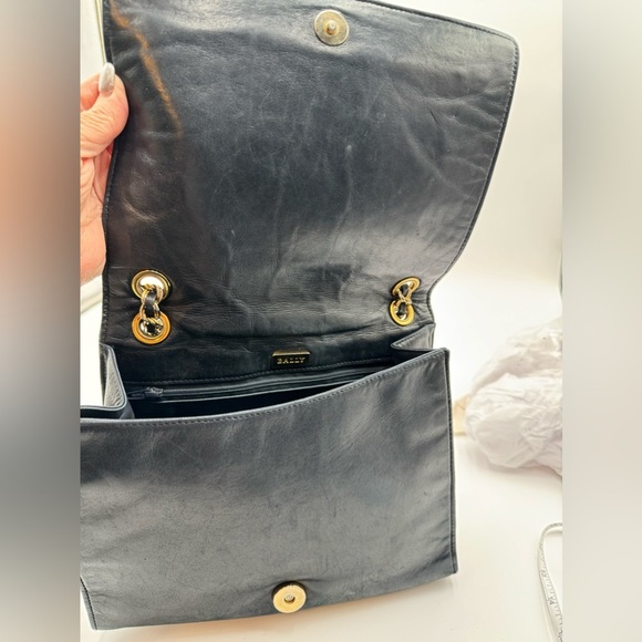 Bally-Authentic-Calf Skin Quilted Leather Black shoulder / crossbody bag - Picture 11 of 16